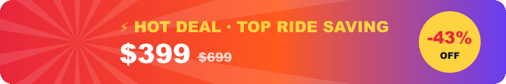 Hot deal: 43% off a ride